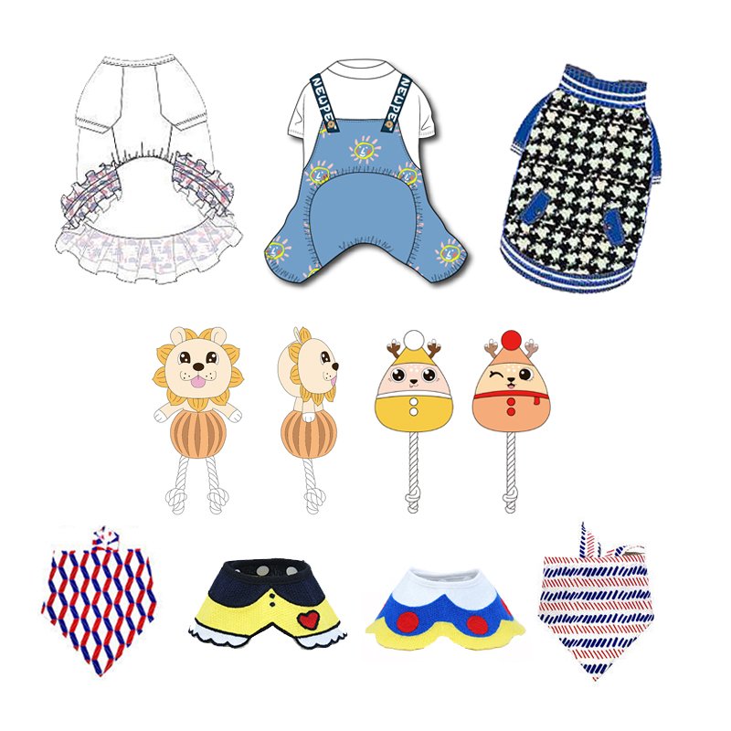 Customize pet clothes toys accessories