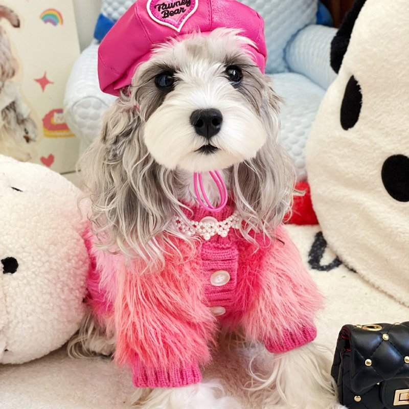 Hot sale pink dog clothes pet hat